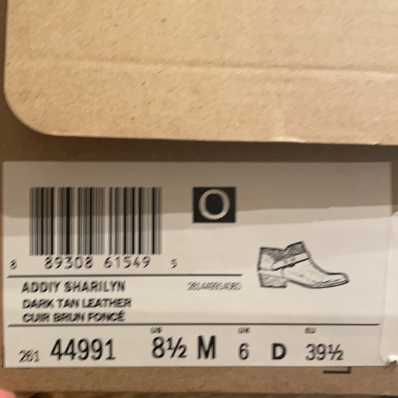 Clarks addiy sharilyn dark tan leather booties - Picture 11 of 11